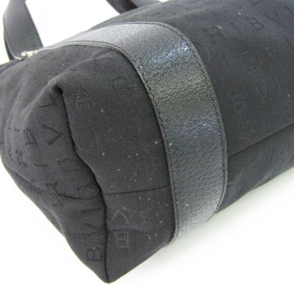 Bulgari Logo Mania Black Canvas Handbag (Pre-Owned) - Picture 5 of 11